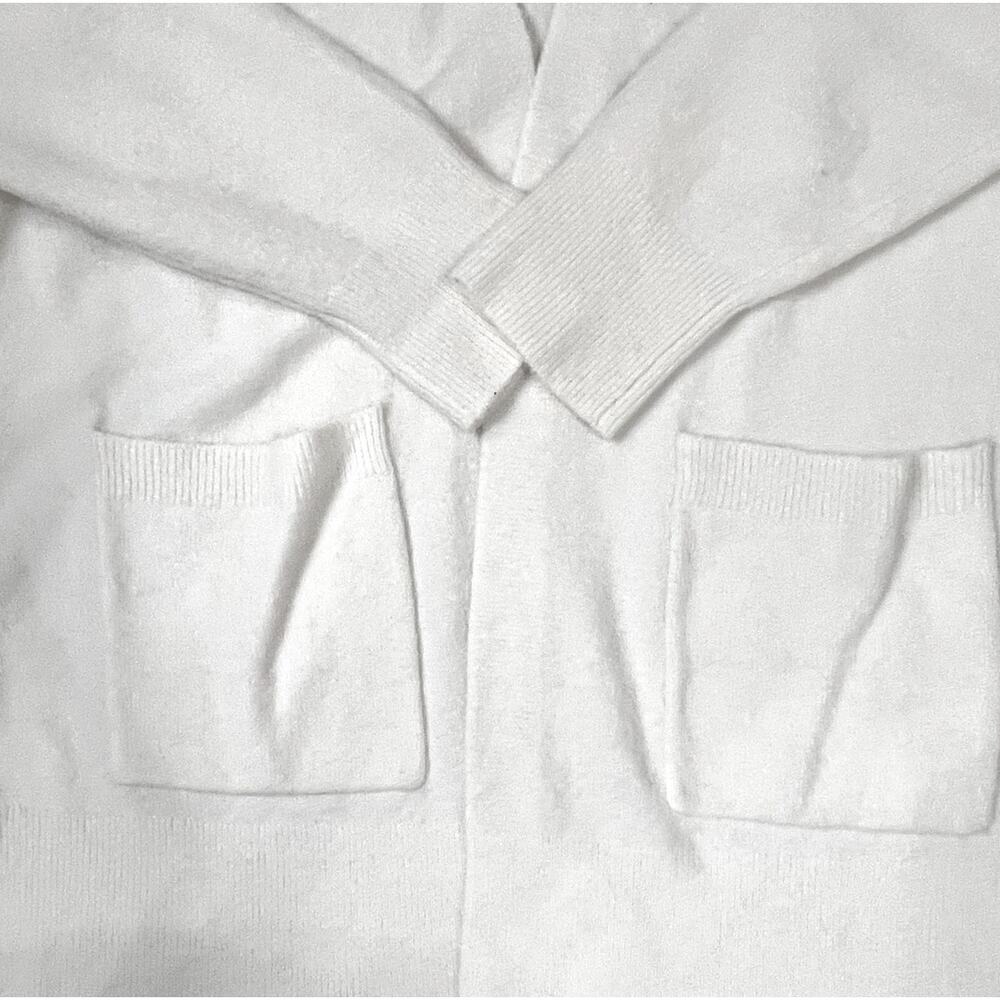Madewell Women's Size L Cardigan Sweater Kent in Coziest Yarn Winter White Soft - Picture 6 of 10